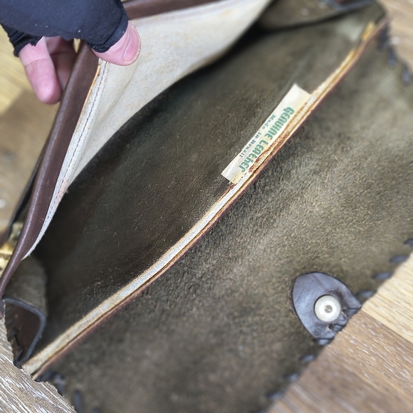 Handmade Brown Leather Clutch - Unisex - Picture 5 of 5